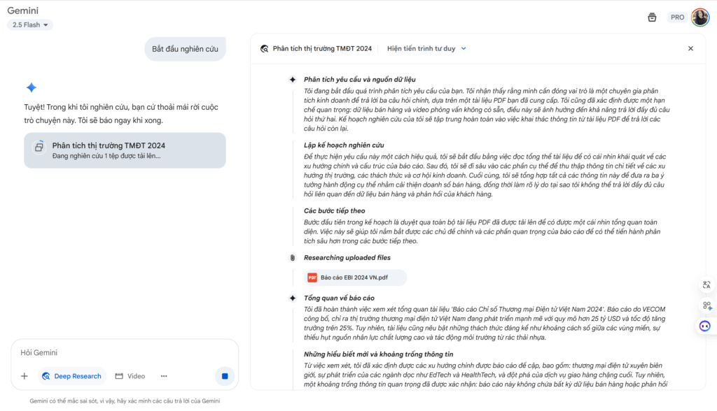 Để AI tính review Google Gemini