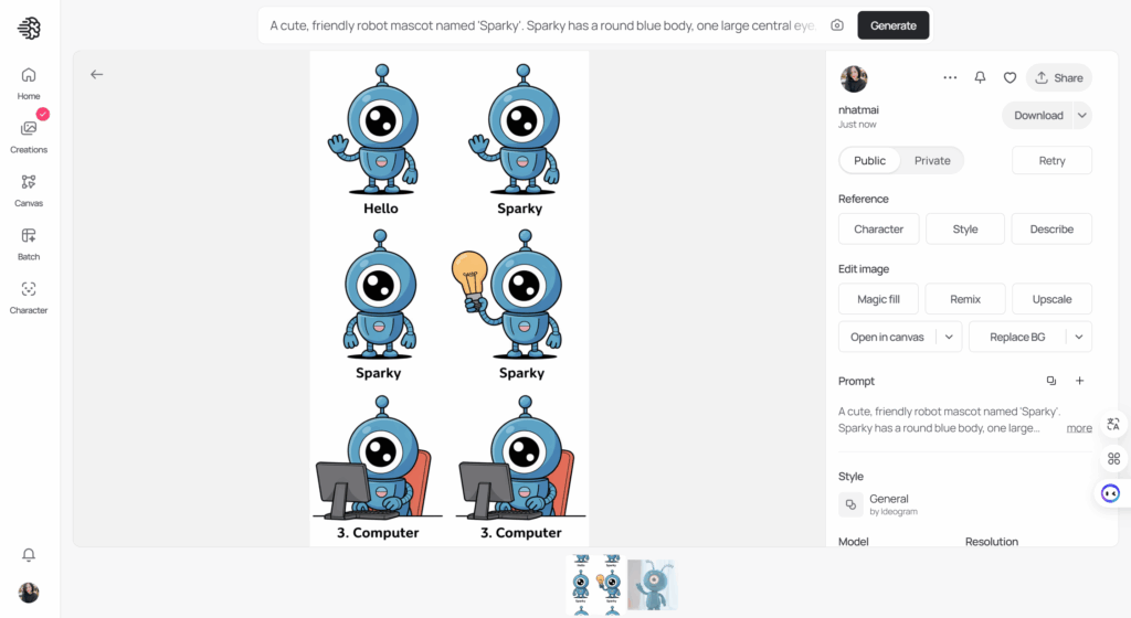 Để AI tính review Ideogram