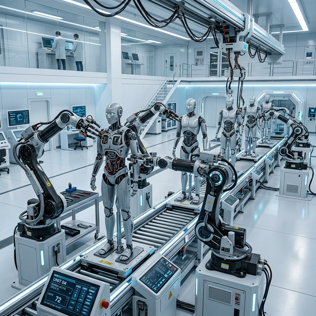 dây chuyền lắp ráp và phát triển robot hình người Tesla Optimus và Figure