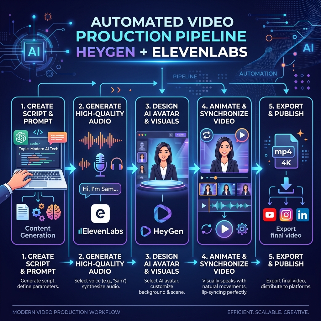 quy trình sản xuất video bằng HeyGen