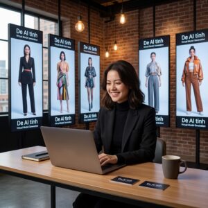 Hoàng Nhật Mai đang hỗ trợ doanh nghiệp xây dựng hệ thống người mẫu ảo tại Để AI tính