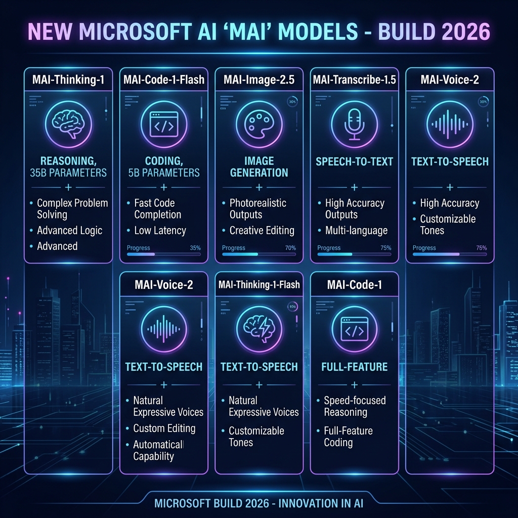 Bảy mô hình MAI mới công bố tại Microsoft Build 2026