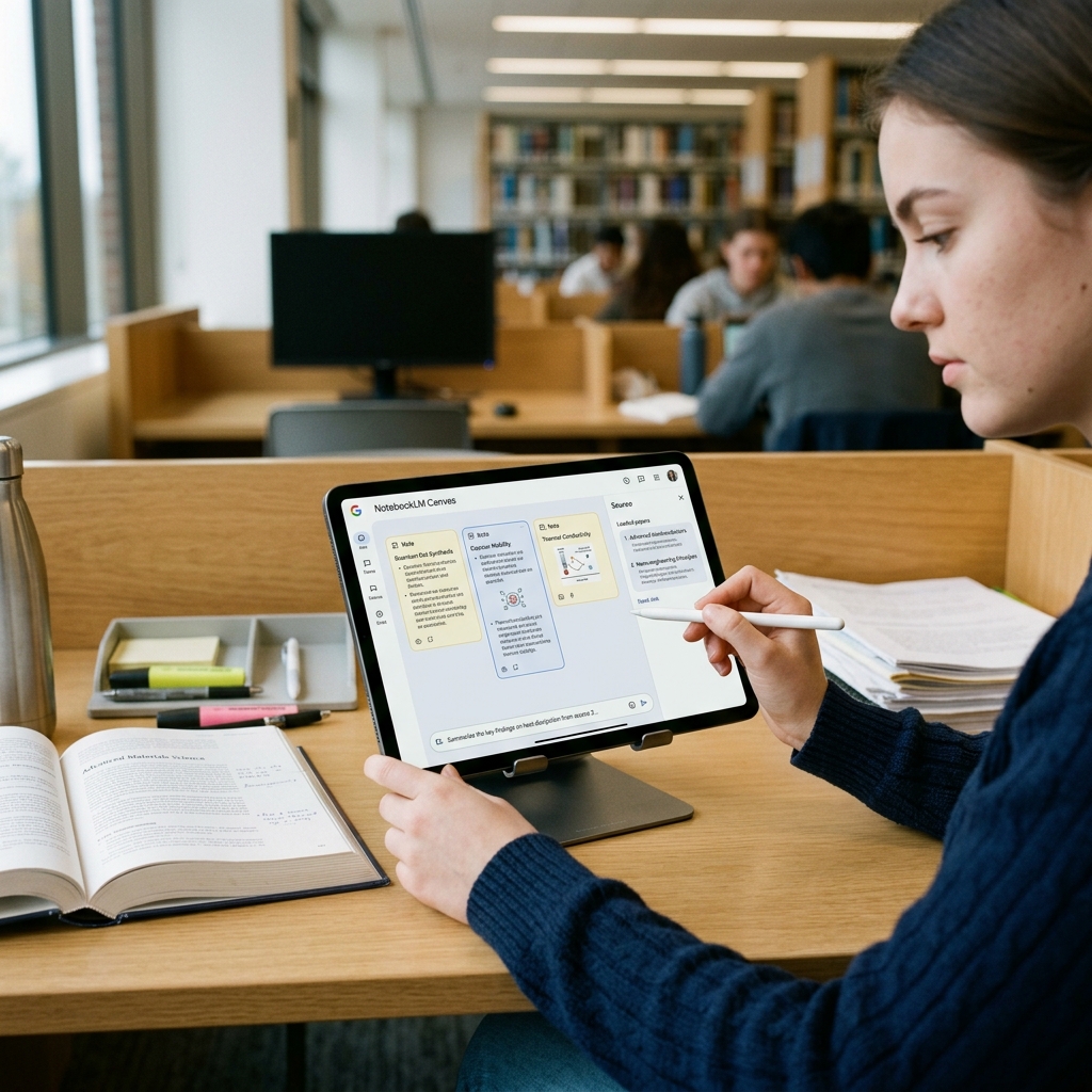 hình ảnh minh họa cho Google nâng cấp NotebookLM: Ra mắt Canvas và ghi nhớ cá nhân