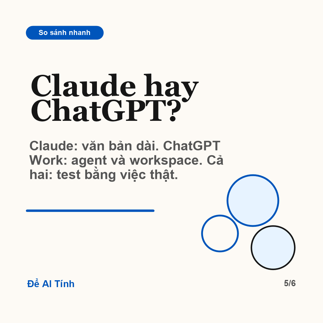 So sánh Claude và ChatGPT cho công việc hàng ngày - Để AI Tính