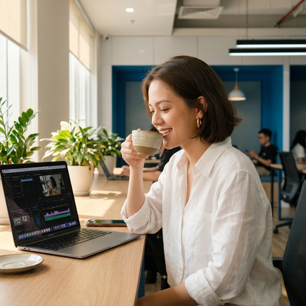Hoàng Nhật Mai đang làm video tự động thông qua tạo video fliki ai