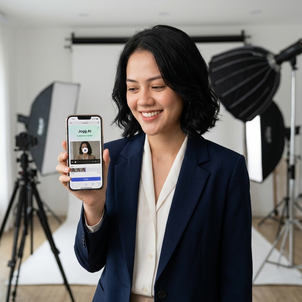Hoàng Nhật Mai hài lòng với kết quả tạo video UGC jogg ai