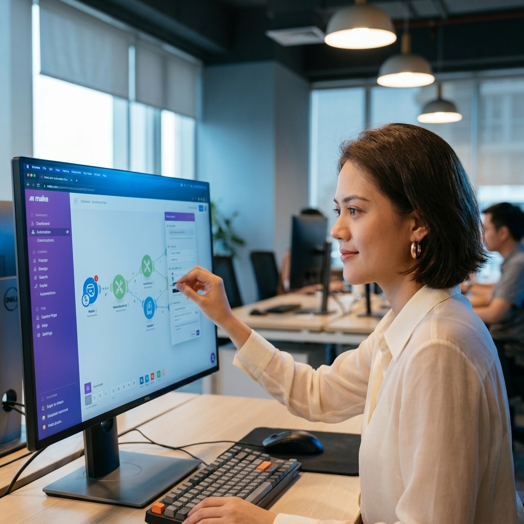 Hoàng Nhật Mai vận hành hệ thống tự động hóa make.com