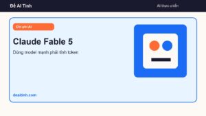 Claude Fable 5 usage pricing - Claude Fable 5 sắp tính phí theo usage: người dùng AI cần hiểu token - Ảnh cover bài viết Để AI Tính - Hoàng Nhật Mai