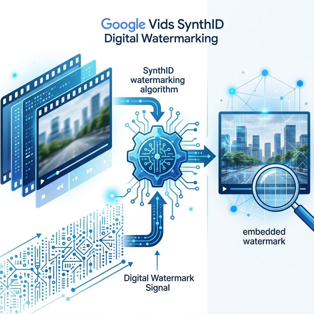 Cơ chế đóng dấu ẩn bảo mật SynthID trên video Google Vids - Hoàng Nhật Mai