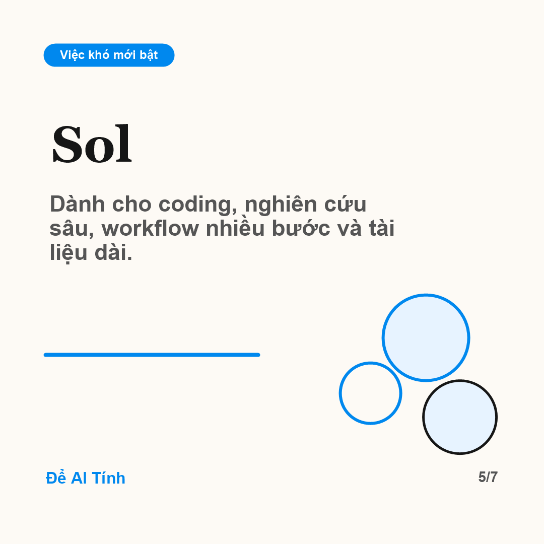 Mô hình Sol dành cho coding nghiên cứu sâu và workflow nhiều bước - Để AI Tính