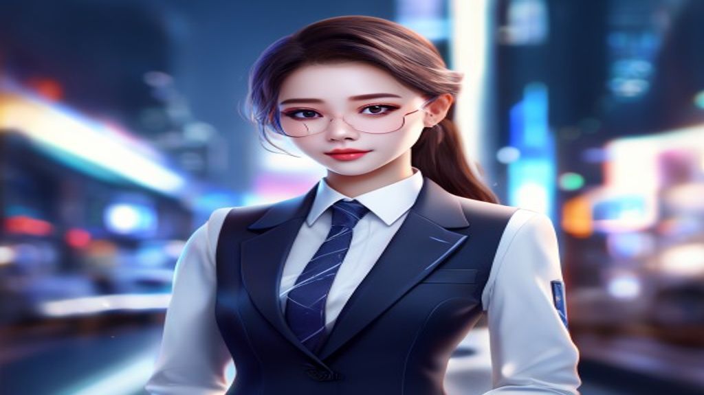 Đại sứ thương hiệu ảo AI Avatar mặc vest chuyên nghiệp giới thiệu sản phẩm