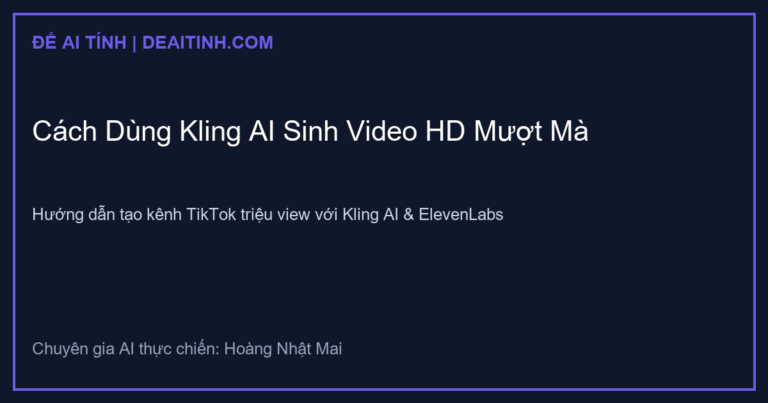 Cách dùng Kling AI sinh video HD mượt mà năm 2026