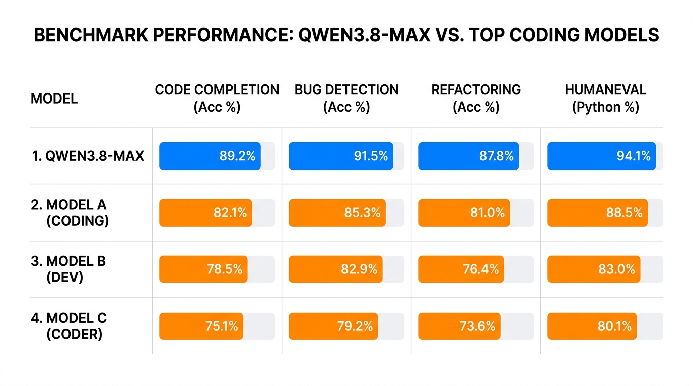 Bảng so sánh hiệu năng các mô hình AI coding hàng đầu