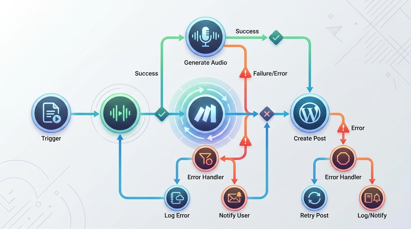 Workflow tự động hóa xử lý lỗi error handling chuyên nghiệp trên Make.com