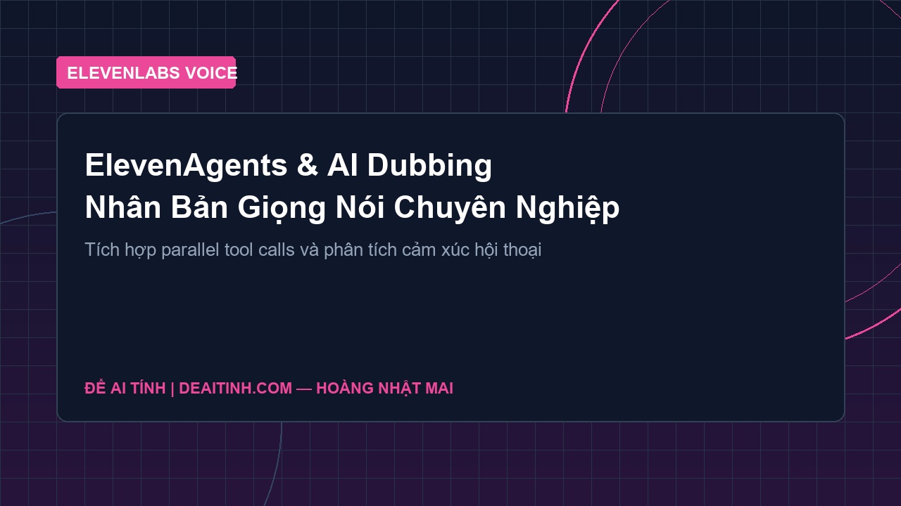 Mô hình nhân bản giọng nói AI đa ngôn ngữ bằng ElevenLabs