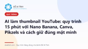 AI làm thumbnail YouTube: quy trình với Nano Banana, Canva và Pikzels