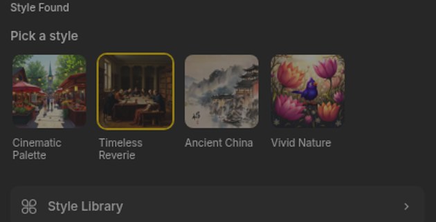 Chọn phong cách hình Timeless Reverie trong Anijam