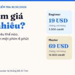 Bảng giá Anijam 2026: 4 gói trả phí và số credit mỗi tháng