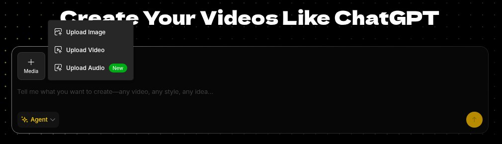 Nút Media trong Anijam chỉ có tải ảnh, tải video, tải âm thanh