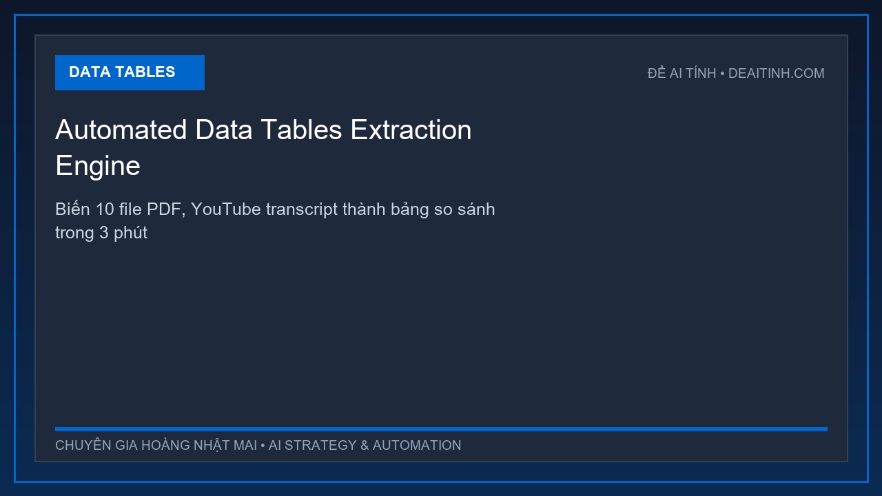 Tính năng trích xuất bảng dữ liệu Data Tables từ tài liệu lộn xộn