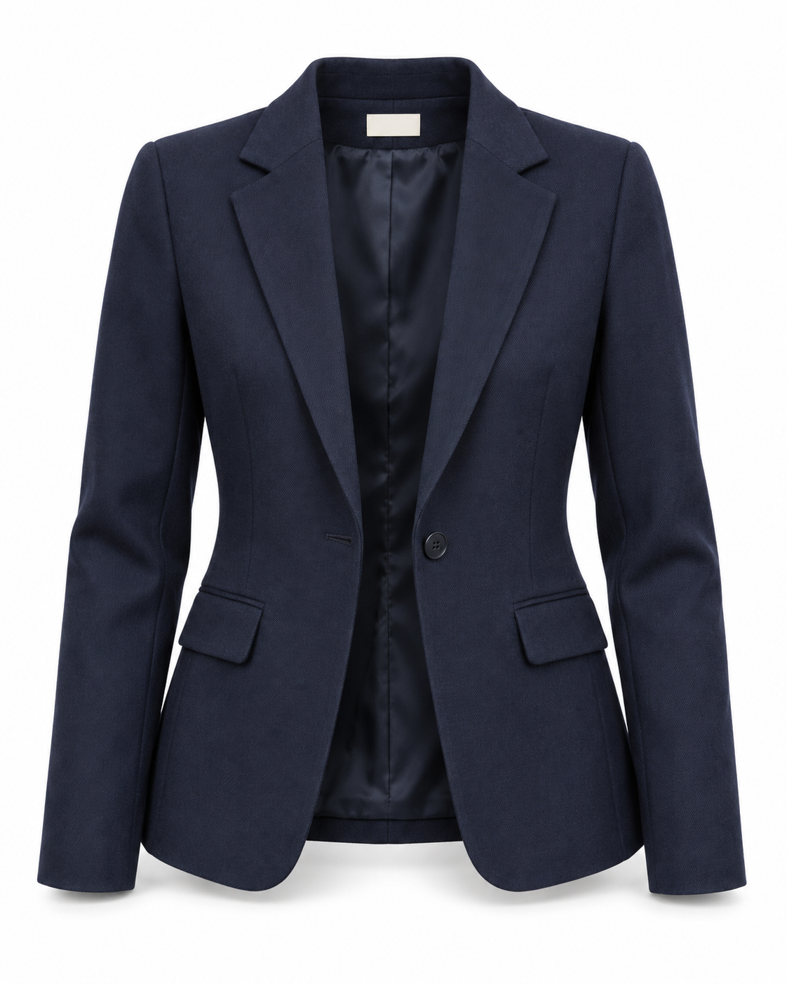 Ảnh minh họa AI blazer len xanh navy có lớp lót