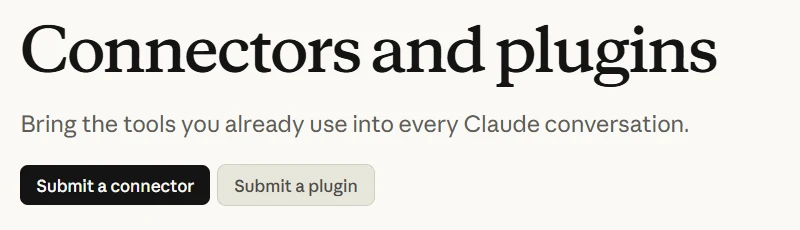 Danh mục connectors và plugins trên Claude Marketplace