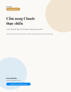 Cover - Cẩm nang Claude thực chiến v1.0: kỹ thuật viết prompt và quy trình làm việc hiệu quả