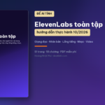 Bìa ebook ElevenLabs toàn tập 2026 của Để AI Tính