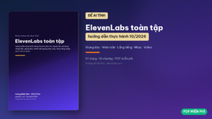 Bìa ebook ElevenLabs toàn tập 2026 của Để AI Tính