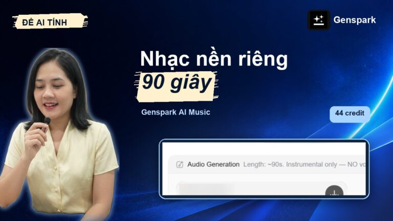 Genspark AI Music: nhạc nền riêng 90 giây, chọn model cho đỡ tốn