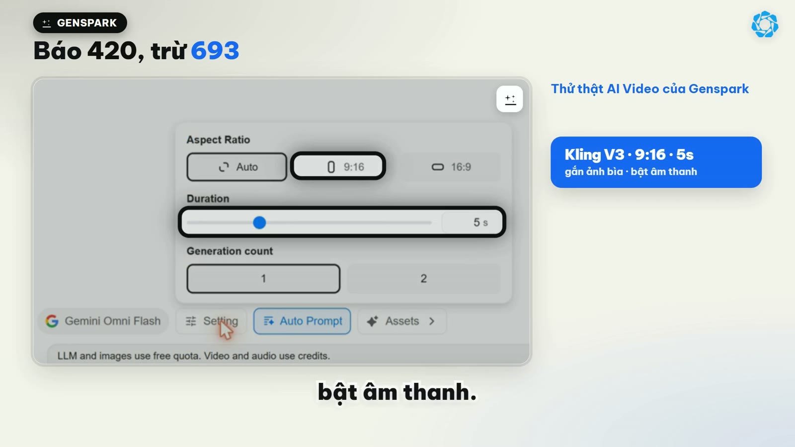 Video xuất bản dài 5,04 giây từ mô hình Kling V3 với chuyển động mượt mà