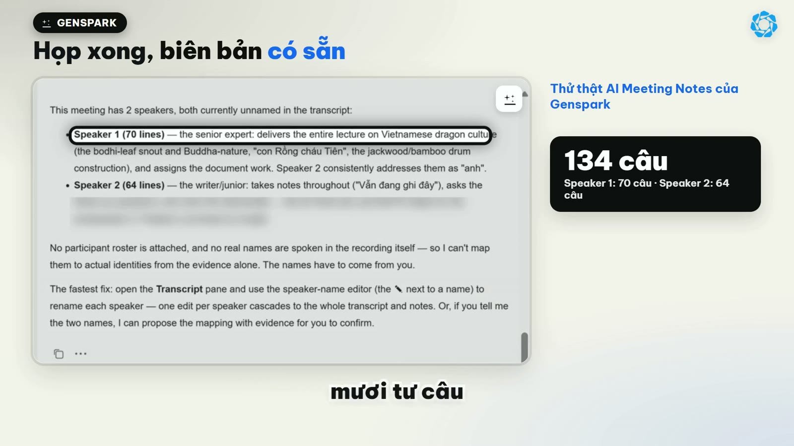 Thông báo trừ 33 credit khi sử dụng tính năng Match up the speakers
