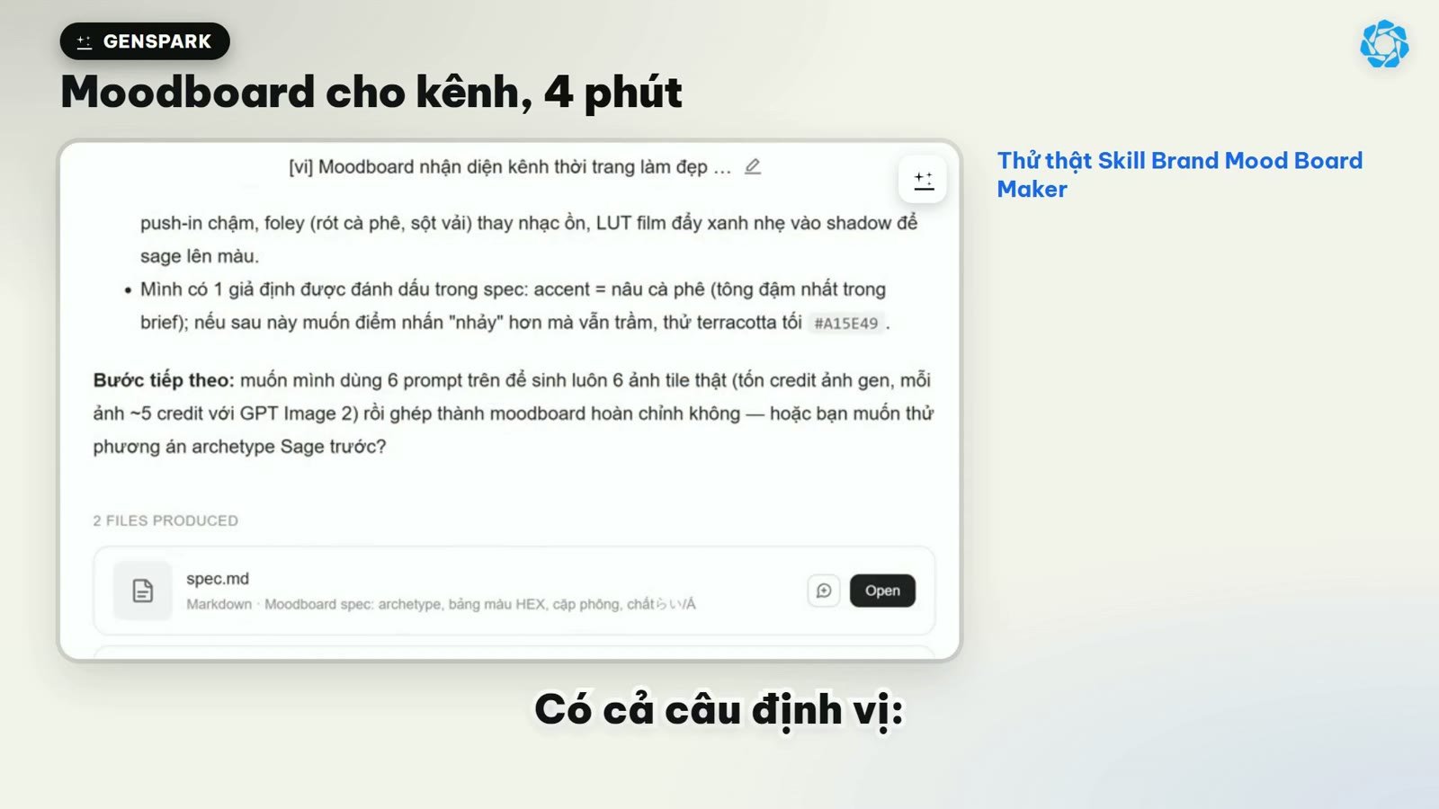 Áp dụng mã màu moodboard vào thiết kế slide và hình ảnh đại diện kênh