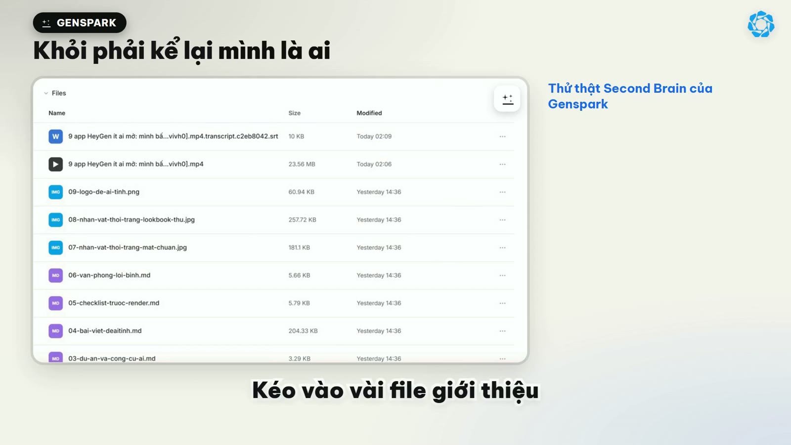 Thử nghiệm hỏi chéo dữ liệu Second Brain trích xuất 9 dự án liên quan