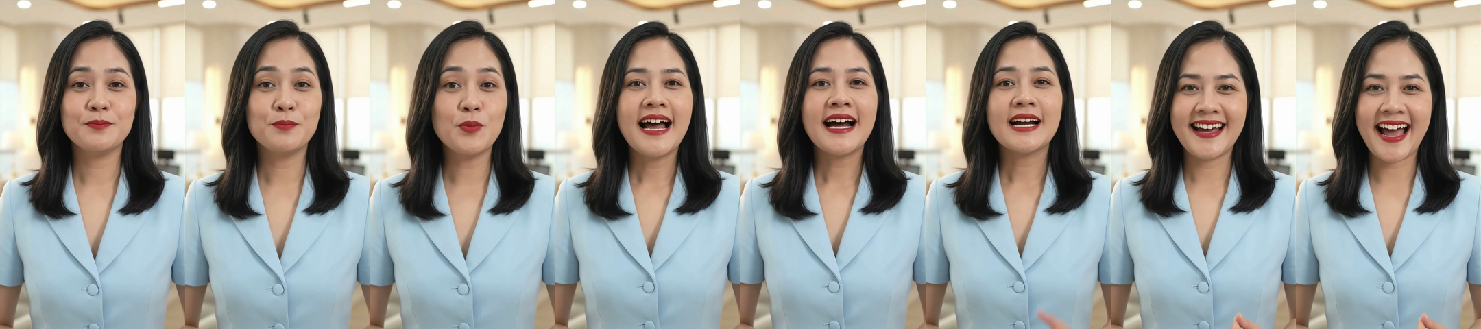 Custom Motion HeyGen: dải khung hình Avatar V không giơ ngón tay khi được lệnh đếm 1 2 3