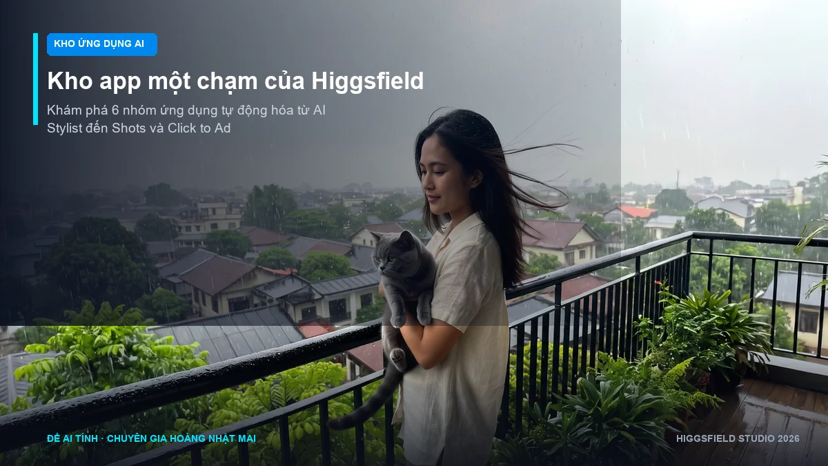 Kho app một chạm của Higgsfield điểm danh theo nhóm và cách dùng thực tế