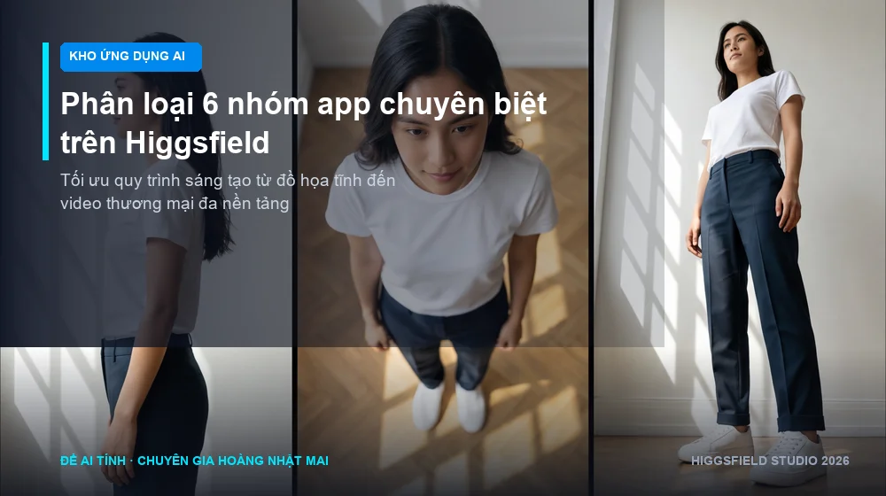 Phân loại 6 nhóm app chuyên biệt trên kho app Higgsfield