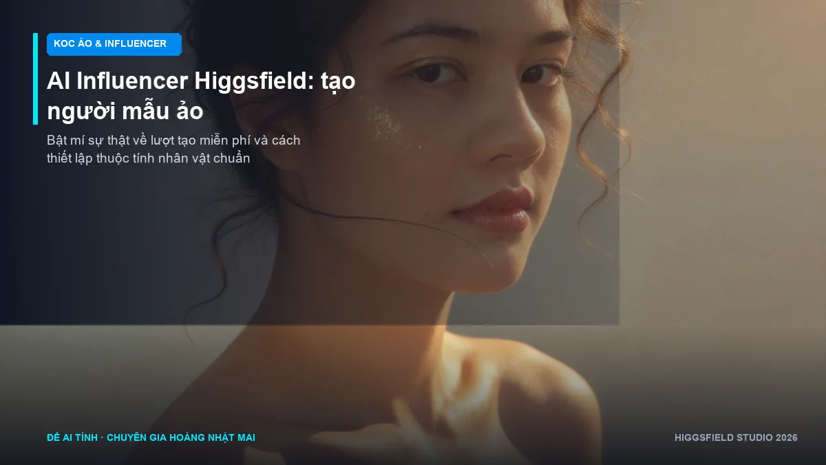 AI Influencer Higgsfield tạo người mẫu ảo