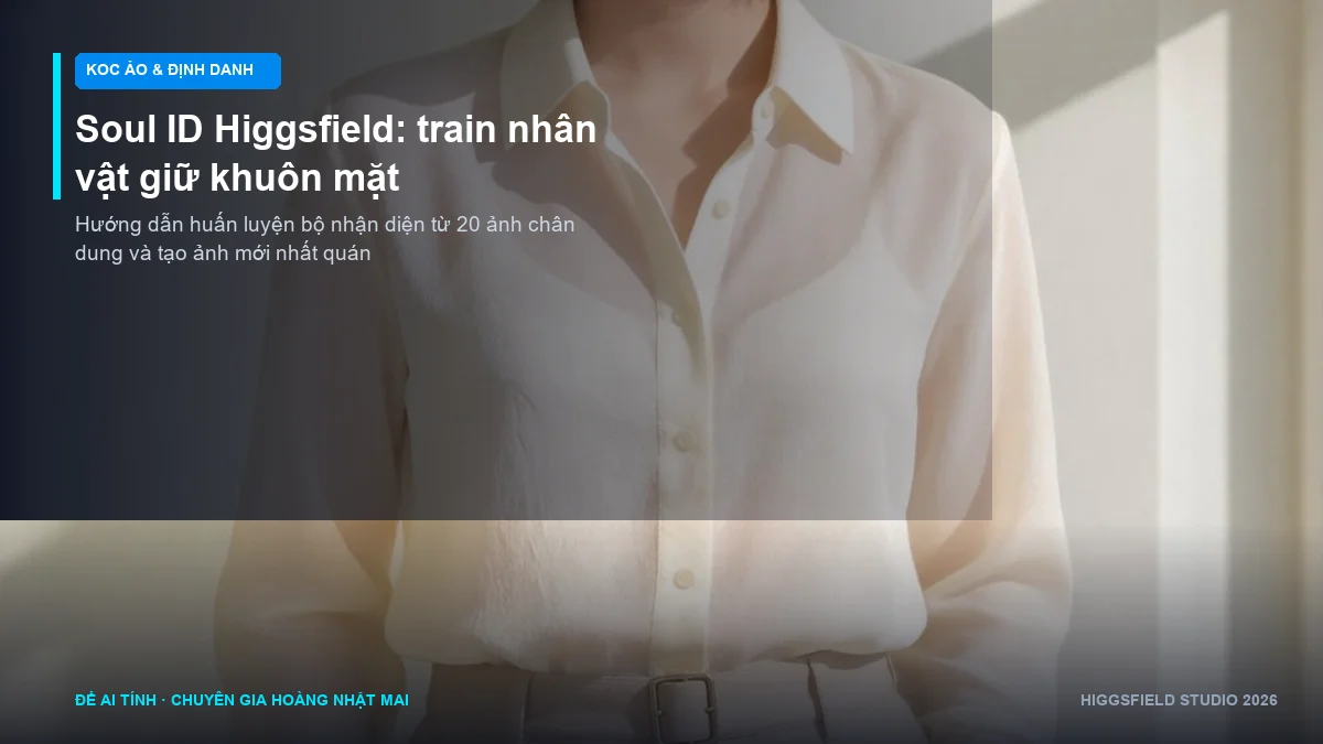 Huấn luyện Soul ID trên Higgsfield giữ mặt nhân vật nhất quán qua mọi bối cảnh