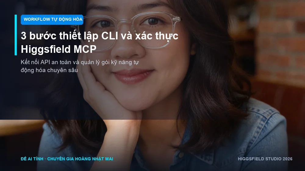 Giao diện dòng lệnh CLI và tác tử AI tương tác qua MCP trên Higgsfield