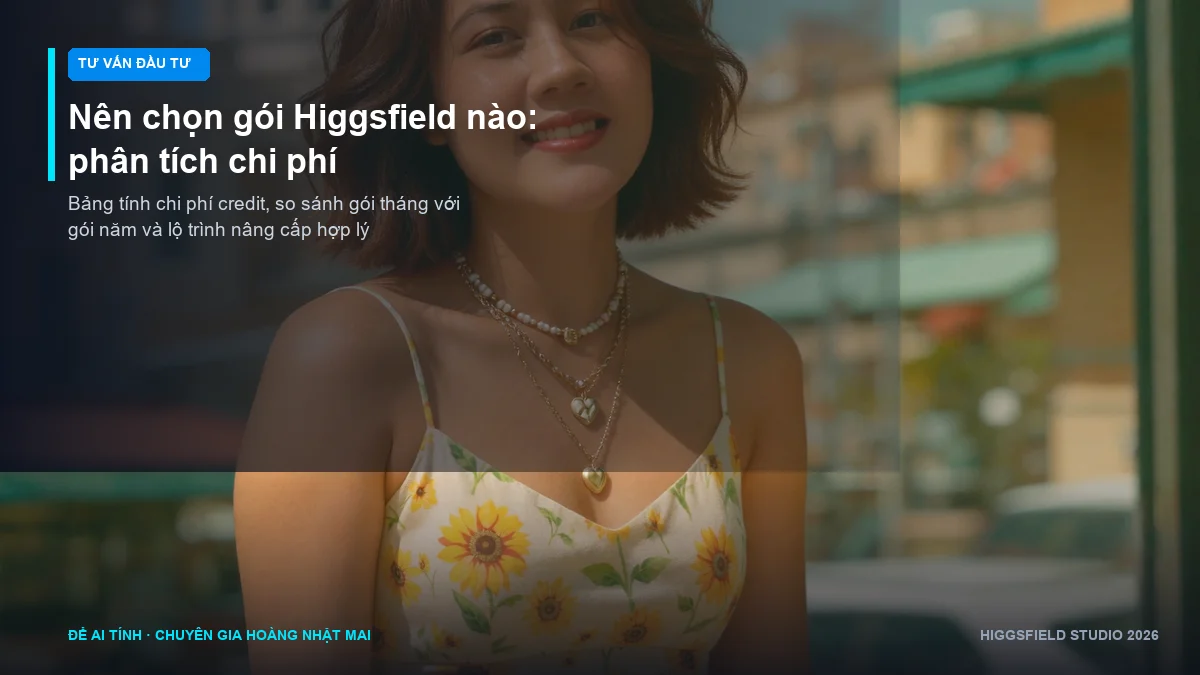 Cách tối ưu chi phí credit Higgsfield cho creator và doanh nghiệp