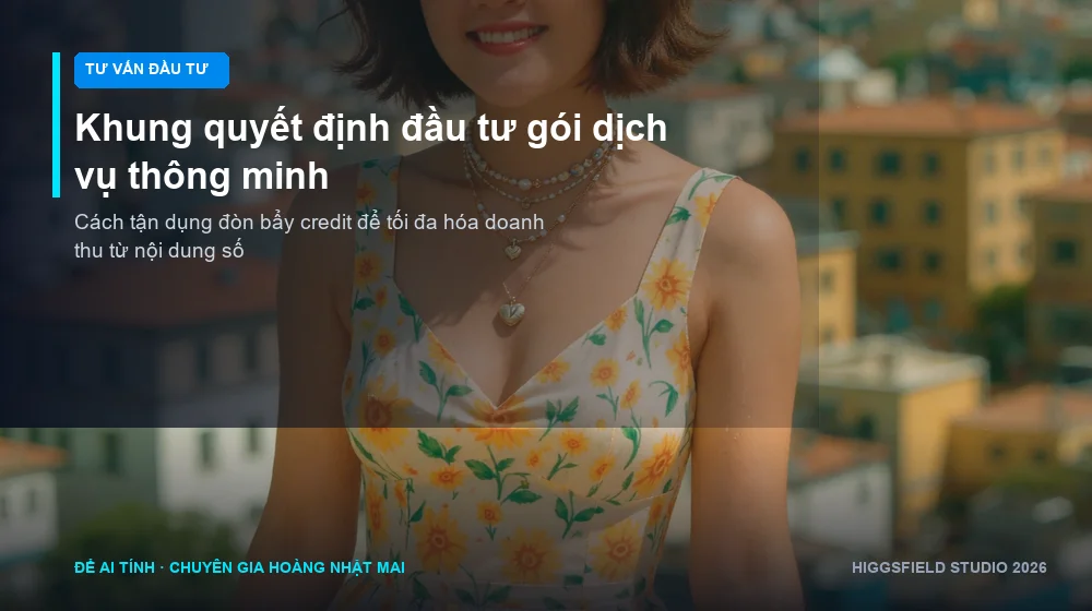 Biểu đồ so sánh ROI và chi phí sản xuất video giữa Higgsfield và thuê ngoài