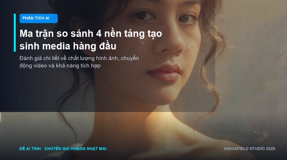 Ma trận so sánh chất lượng ảnh và video giữa Higgsfield Midjourney và Kling AI