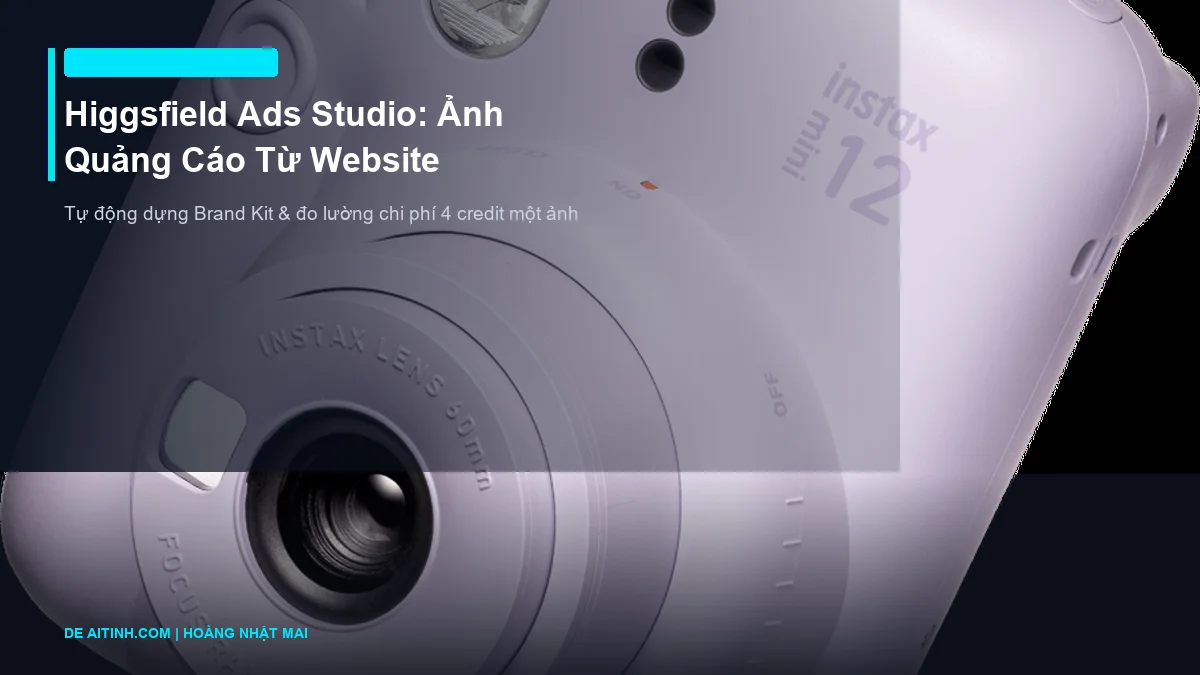 Higgsfield Ads Studio tạo ảnh quảng cáo từ website