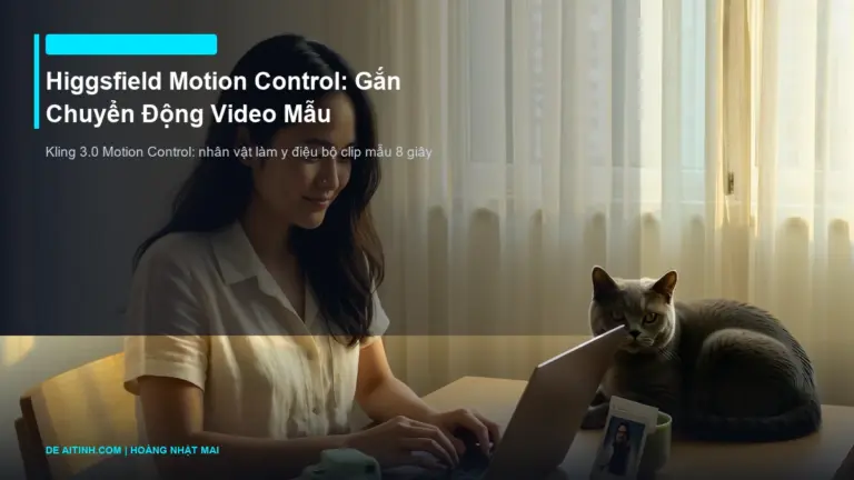 Higgsfield Motion Control: gắn chuyển động video mẫu lên nhân vật và đo lường credit