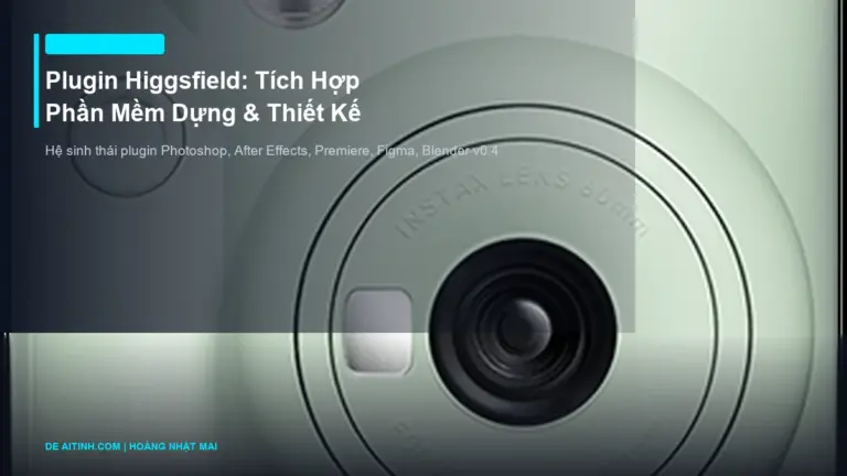 Plugin Higgsfield cho Photoshop, After Effects, Premiere, Figma và Blender