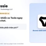 Plugin Codex lạ Tessie hỏi pin và điều khiển xe Tesla trong khung chat