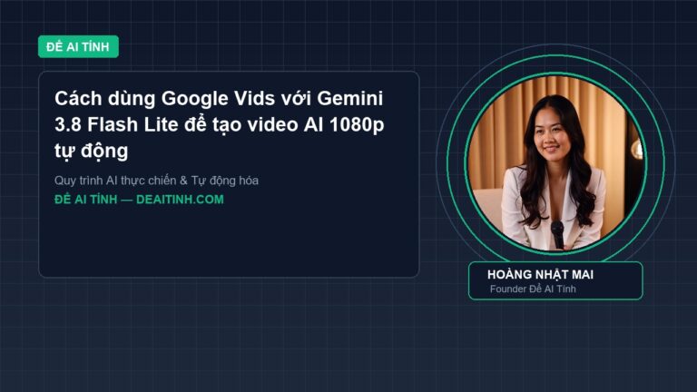 Cách dùng Google Vids với Gemini 3.8 Flash Lite để tạo video AI 1080p tự động