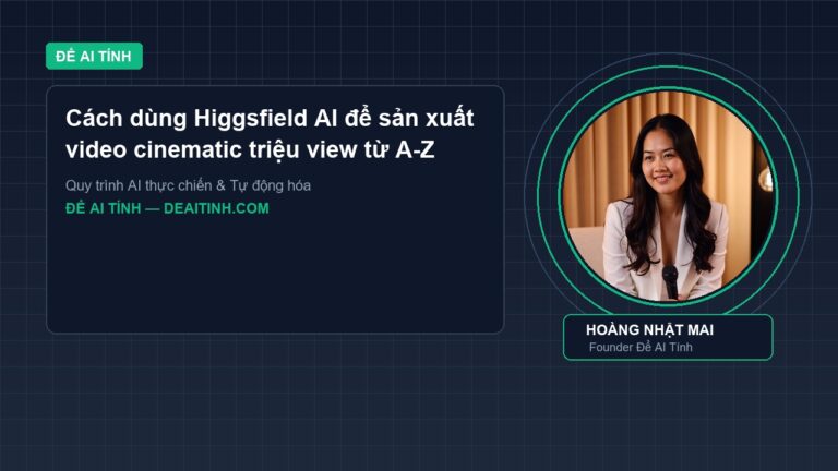 Cách dùng Higgsfield AI để sản xuất video cinematic triệu view từ A-Z