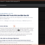 Khởi tạo tài liệu SOP hướng dẫn quy trình vận hành cho nhân sự mới.